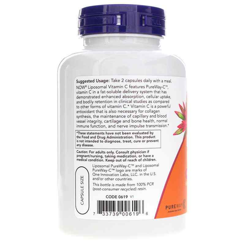 Liposomal Vitamin C, 120 Veg Capsules, by NOW Foods, image #3