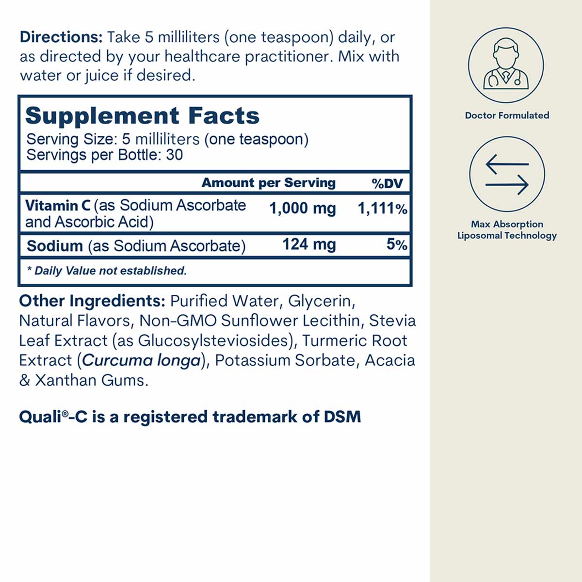 Liposomal Vitamin C Original Formula, 5 Oz, by Core Med Science