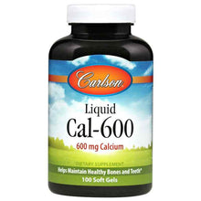 Liquid Cal-600 600 Mg Calcium, 100 Softgels, by Carlson Labs
