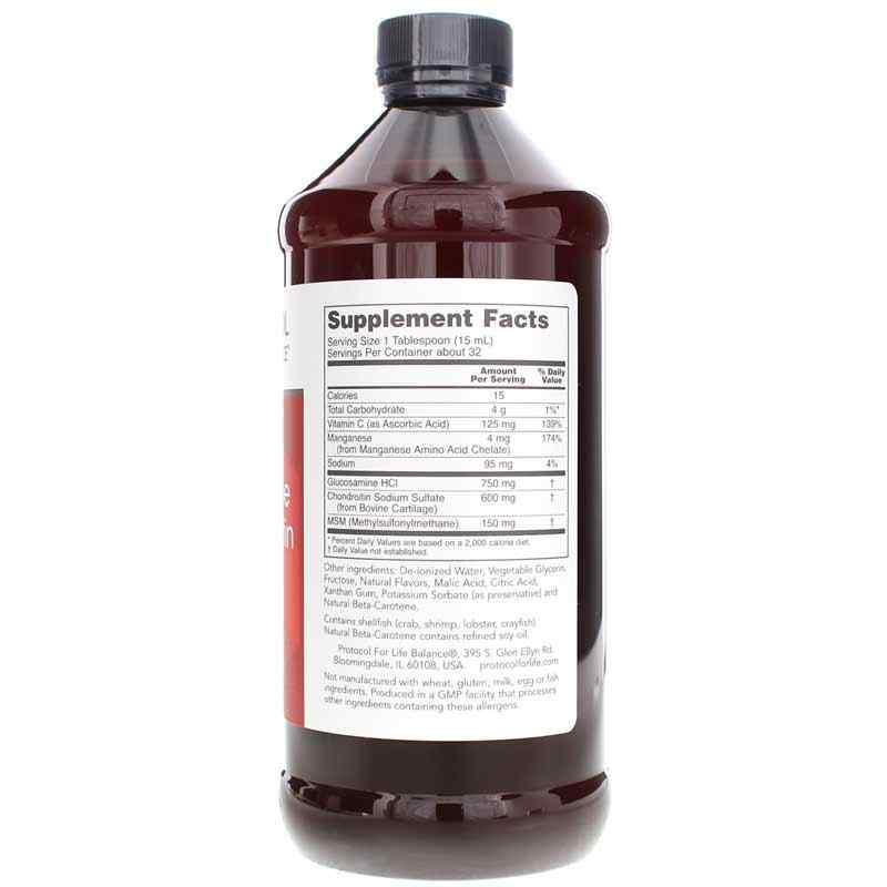 Liquid Glucosamine & Chondroitin with MSM, by Protocol For Life Balance, image #2