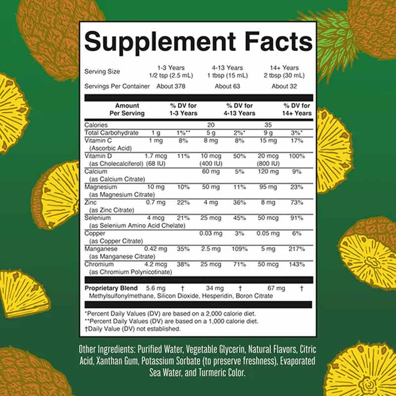 Liquid Nighttime Multimineral, Pineapple, 32 Oz, by MaryRuth's Organics, image #2