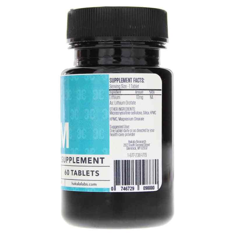 Lithium 10 Mg, 60 Tablets, by Hakala Research, image #2