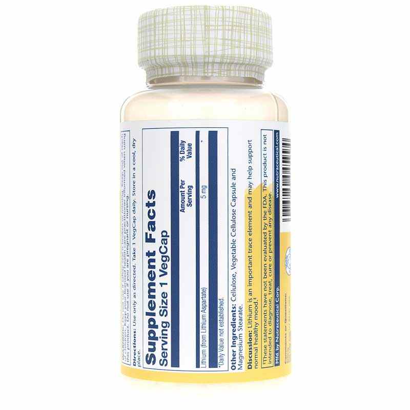 Lithium Aspartate 5 Mg, by Solaray, image #3