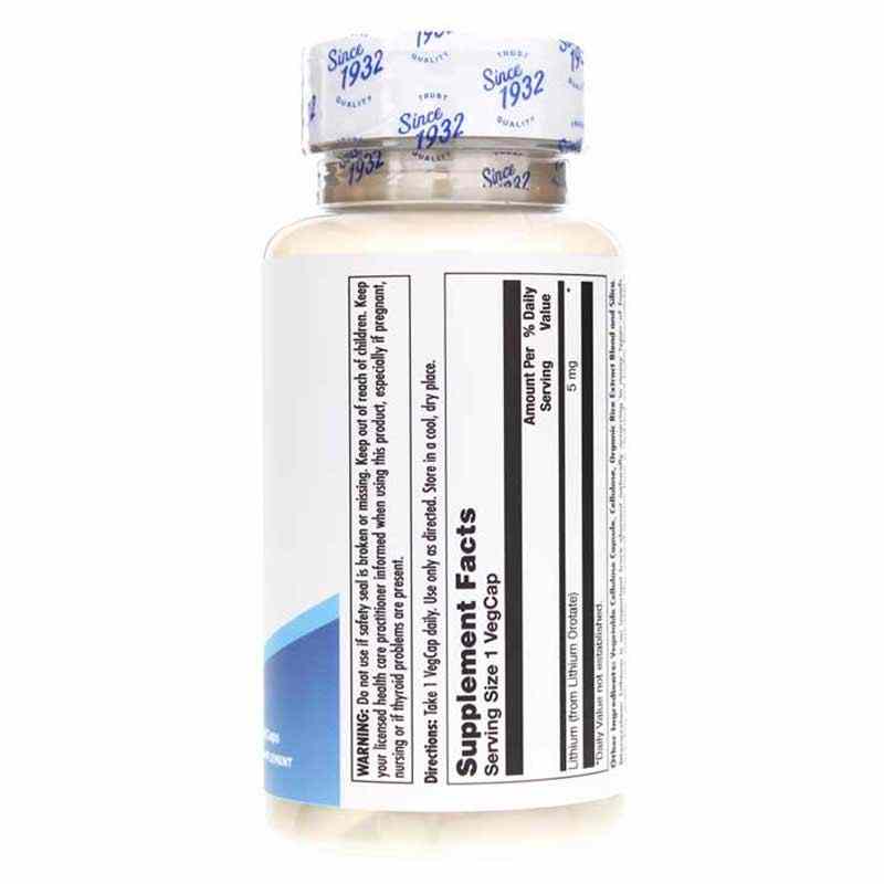 Kal Lithium Orotate 5 Mg – 120 Veg Caps, Brain & Mood Support
