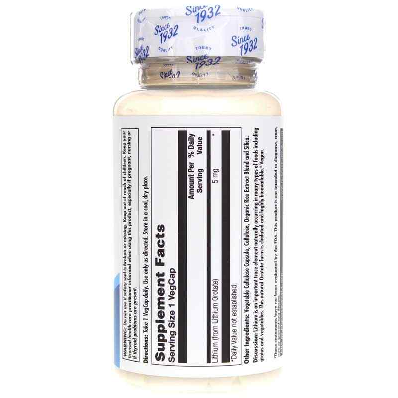 Lithium Orotate 5 Mg, 60 Veg Capsules, by Kal, image #2