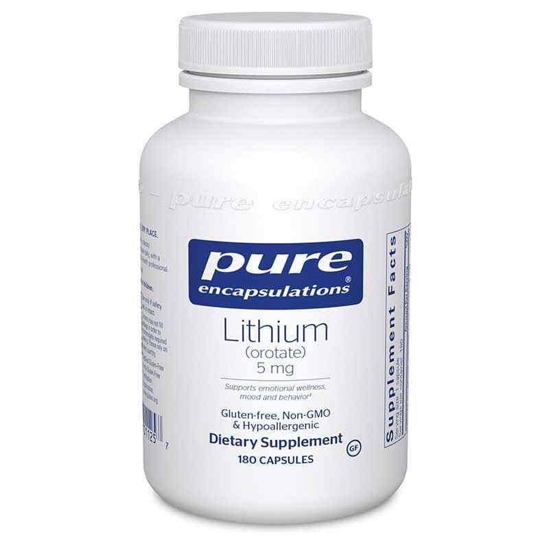 Lithium (orotate) 5 Mg, 180 Capsules, by Pure Encapsulations