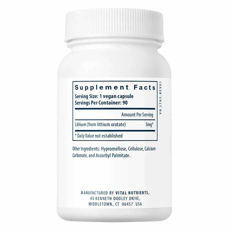 Lithium (orotate) 5 Mg, by Vital Nutrients, image #3