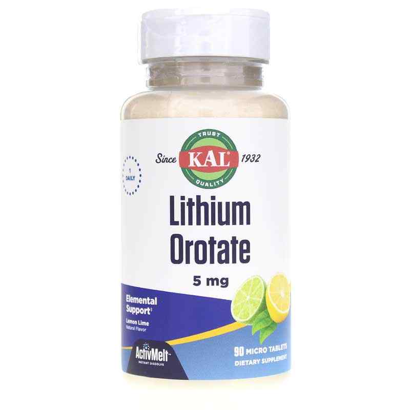 Lithium Orotate ActivMelt, Lemon Lime, by Kal