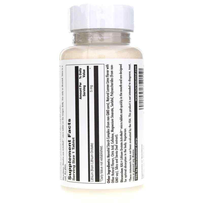 Lithium Orotate ActivMelt, Lemon Lime, by Kal, image #3