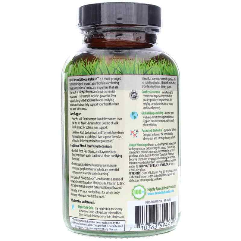 Liver Detox & Blood Refresh, by Irwin Naturals, image #3