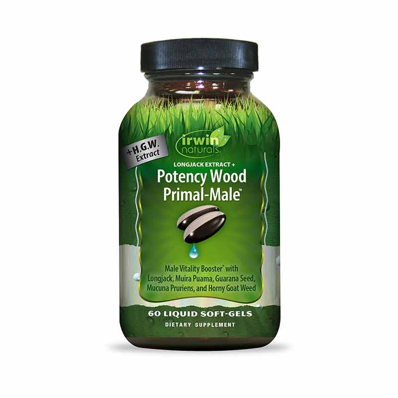 Longjack Extract Potency Wood Primal-Male, 60 Liquid Softgels, by Irwin Naturals