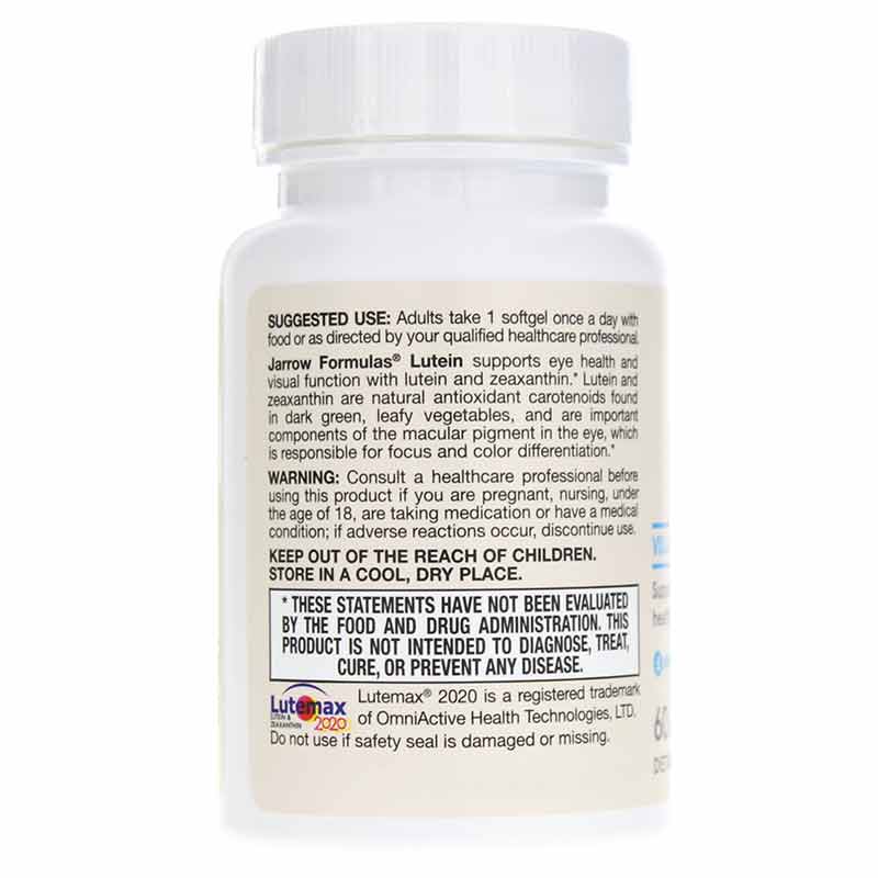 Lutein 20 Mg, 60 Softgels, by Jarrow Formulas, image #3