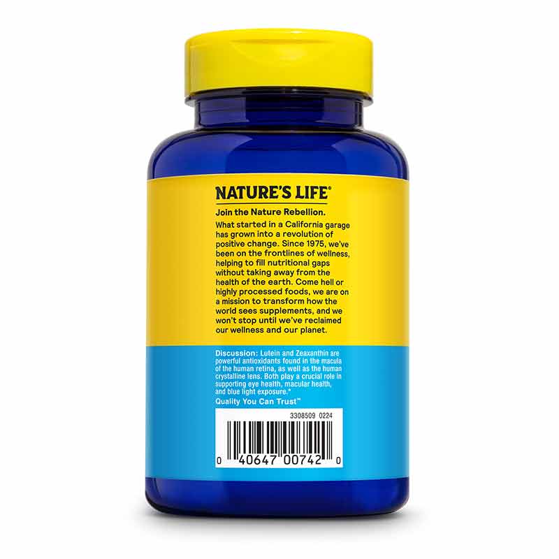 Lutein 20 Mg, 100 Softgels, by Natures Life, image #2