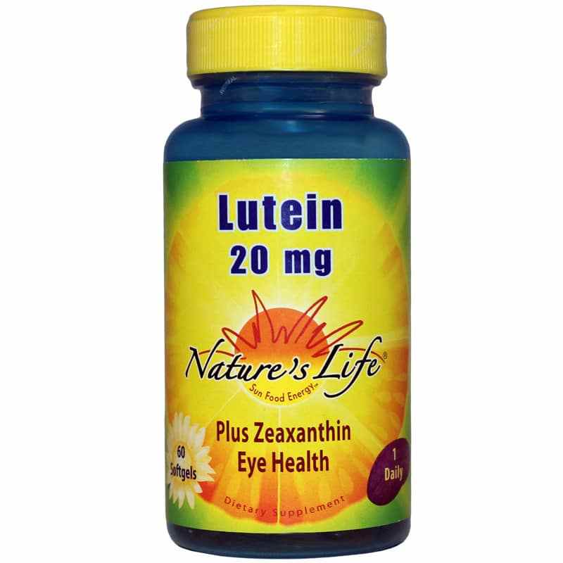 Lutein 20 Mg, 60 Softgels, by Natures Life