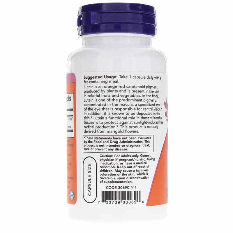 Lutein 20 Mg Double Strength, by NOW Foods, image #3