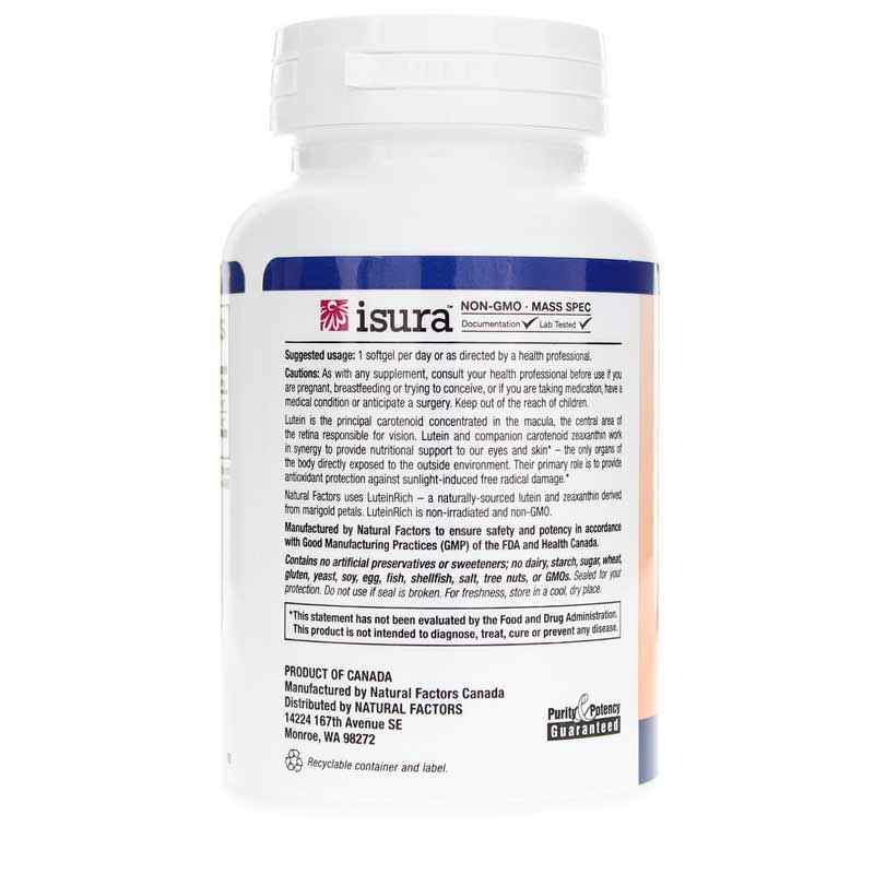 Lutein 40 Mg, 60 Softgels, by Natural Factors, image #3