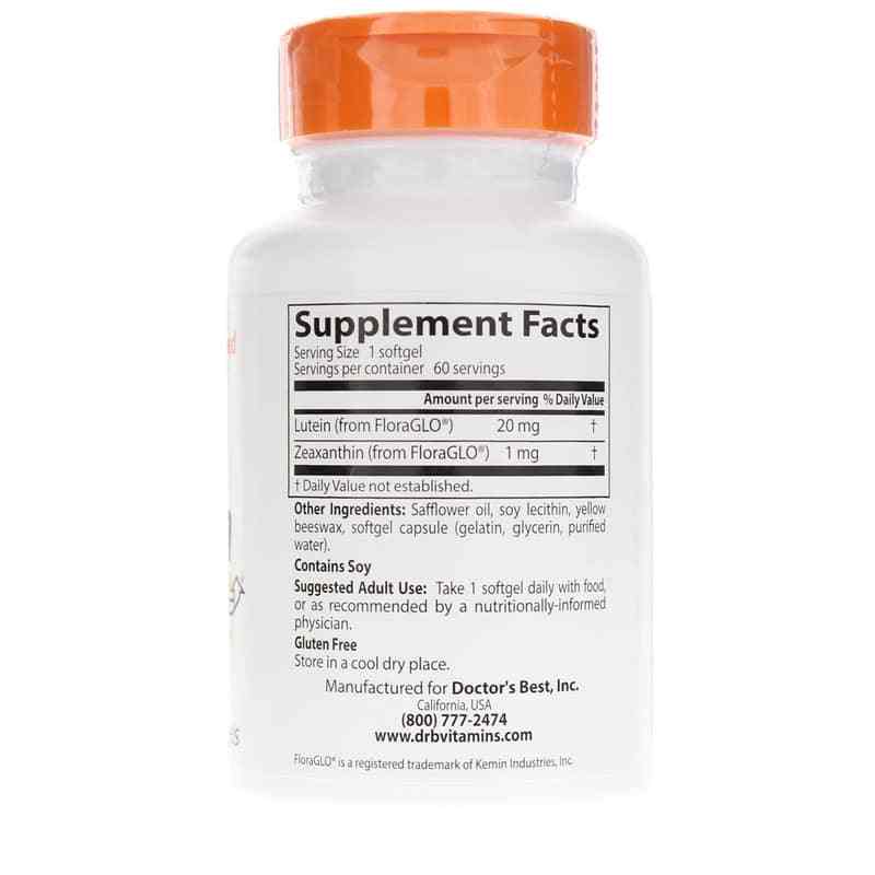 Floraglo Lutein with FloraGLO 20 Mg, Doctors Best – Professional Supplement Center