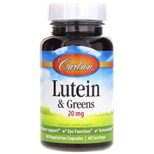 Lutein & Greens 20 Mg, 60 Veg Capsules, by Carlson Labs