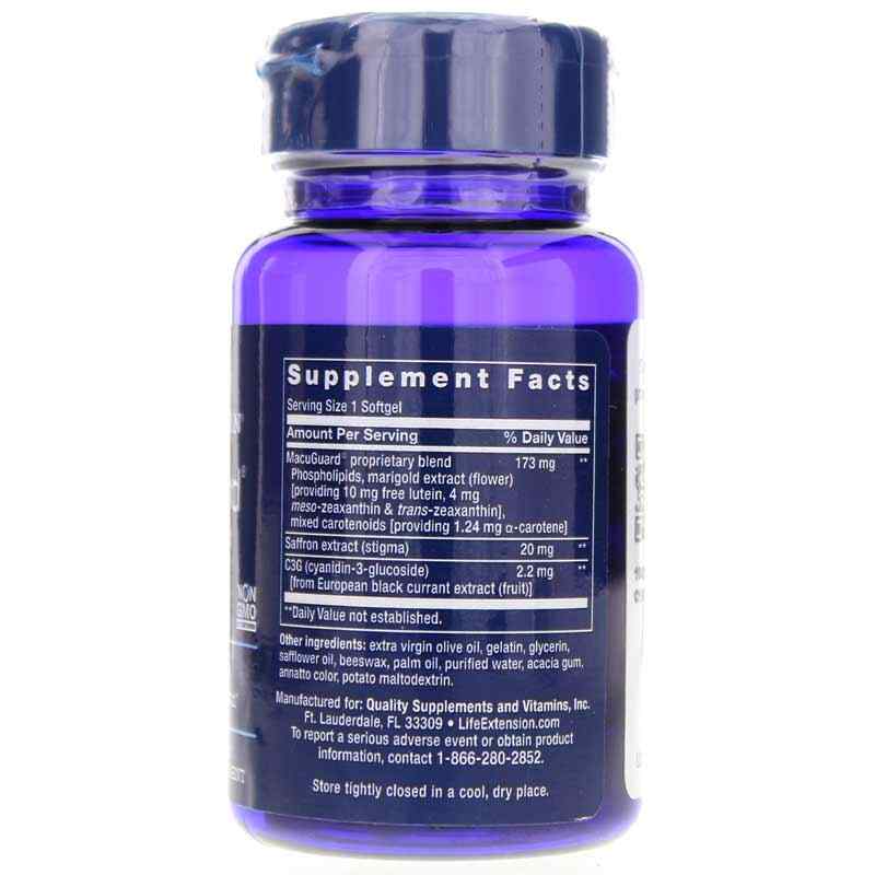 MacuGuard Ocular Support with Saffron, by Life Extension, image #2