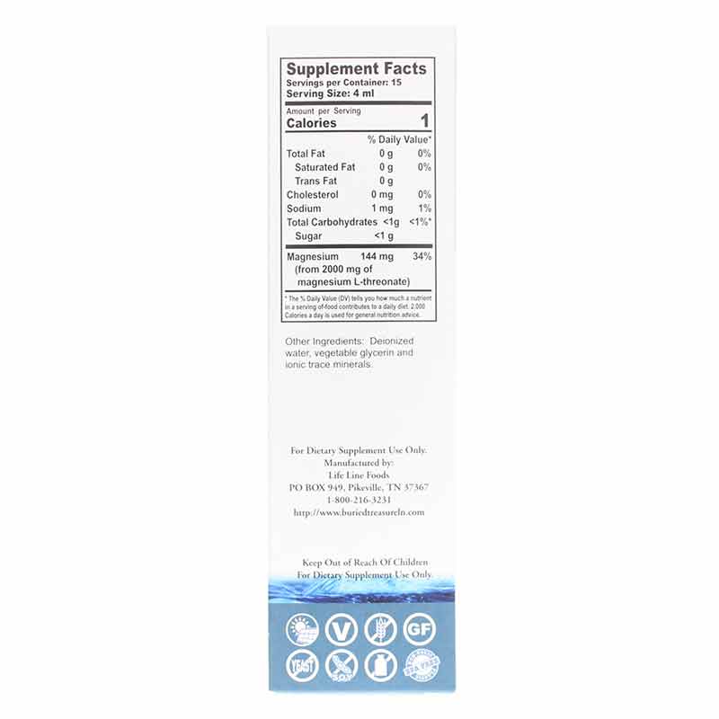 Mag L-Threonate 2000 Mg, by Buried Treasure, image #2