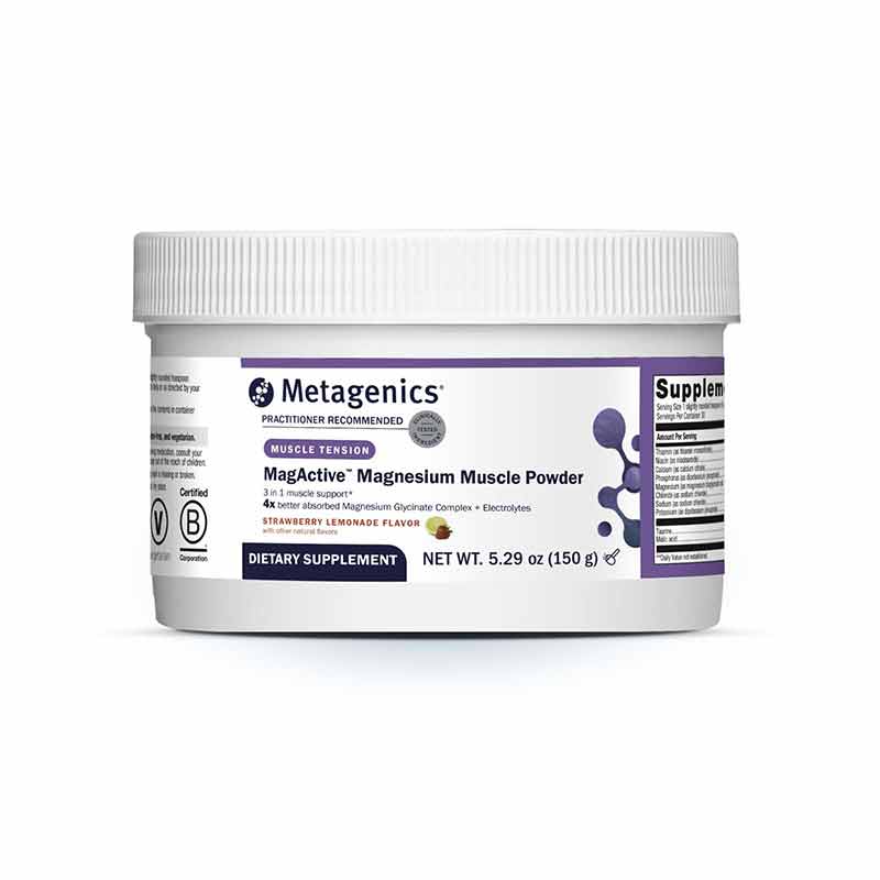 MagActive Muscle Magnesium Powder Strawberry Lemonade, by Metagenics
