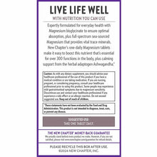 Magnesium + Ashwagandha, 30 Vegan Tablets, by New Chapter, image #3