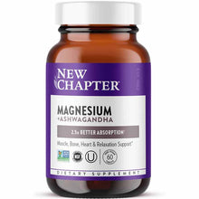 Magnesium + Ashwagandha, 60 Vegan Tablets, by New Chapter