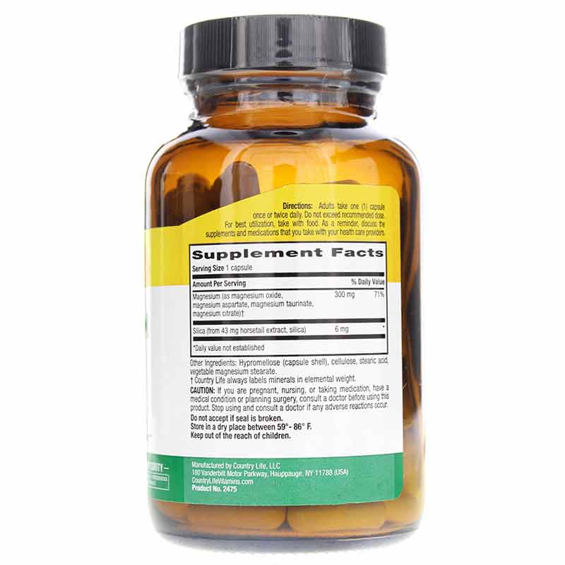 Magnesium Caps 300 Mg, 120 Vegan Capsules, by Country Life, image #2
