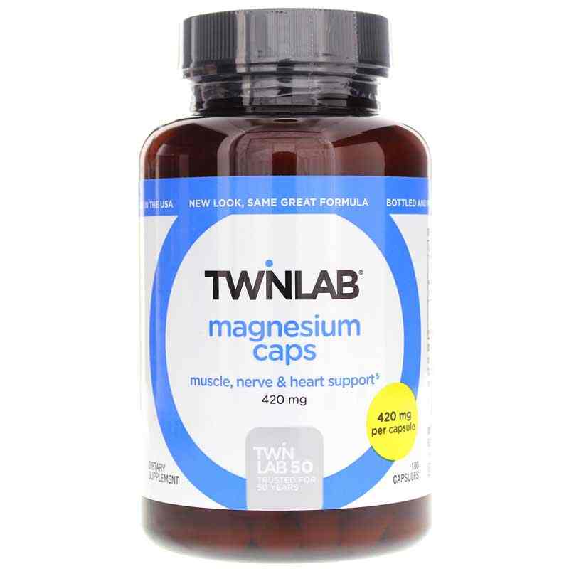 Magnesium Caps 420 Mg, 100 Capsules, by Twinlab