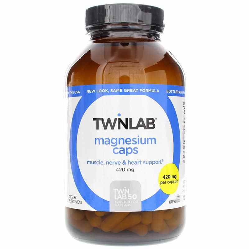 Magnesium Caps 420 Mg, 200 Capsules, by Twinlab