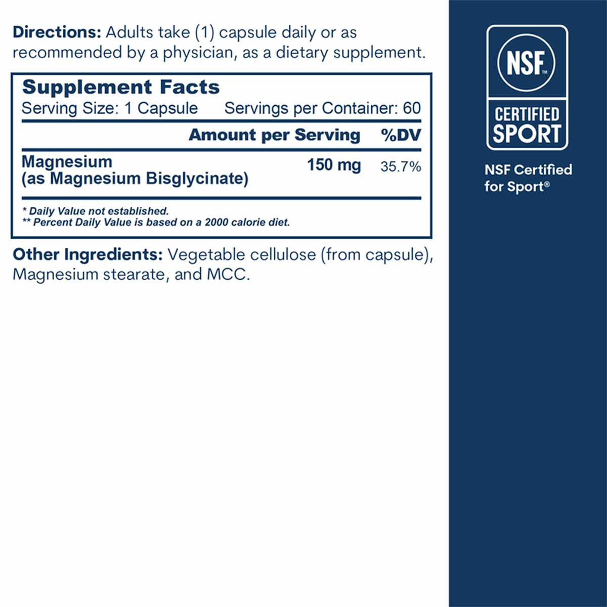 Magnesium Bisglycinate Capsules, by Core Med Science