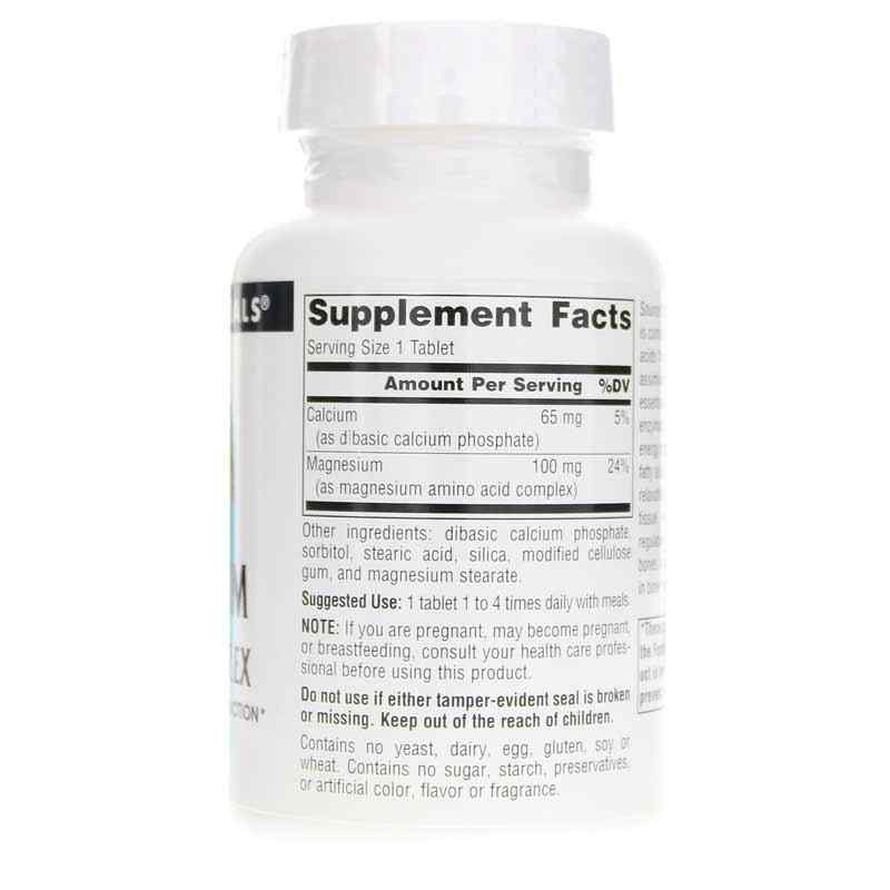 Magnesium Chelate Complex, 100 Tablets, by Source Naturals, image #2