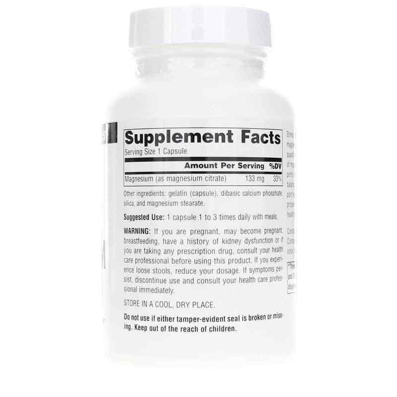 Magnesium Citrate 133 Mg, 90 Capsules, by Source Naturals, image #2
