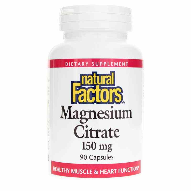 Magnesium Citrate 150 Mg, 90 Capsules, by Natural Factors