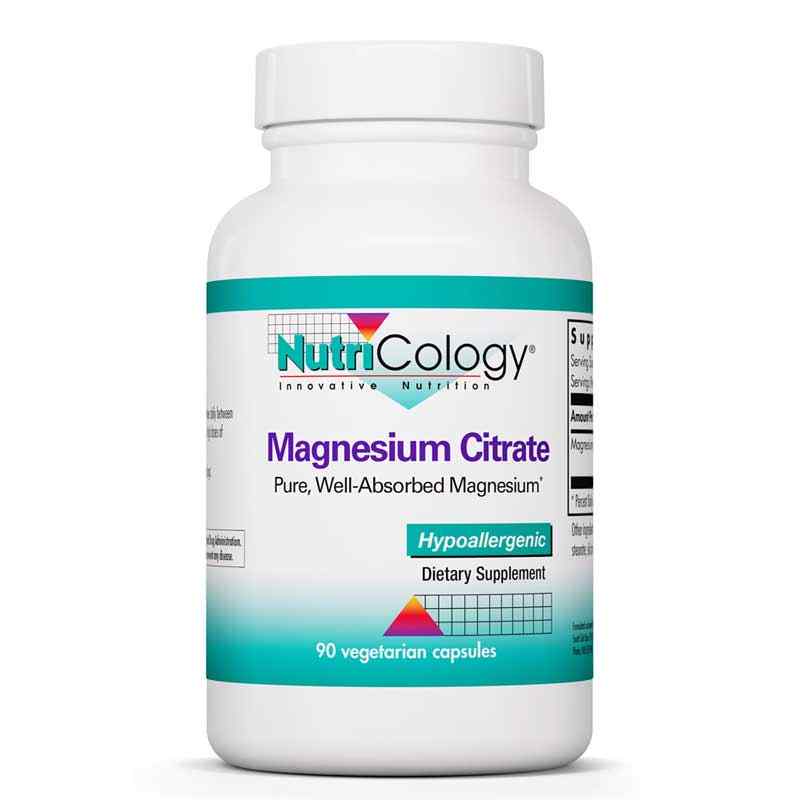 Magnesium Citrate, 90 Veg Capsules, by Nutricology
