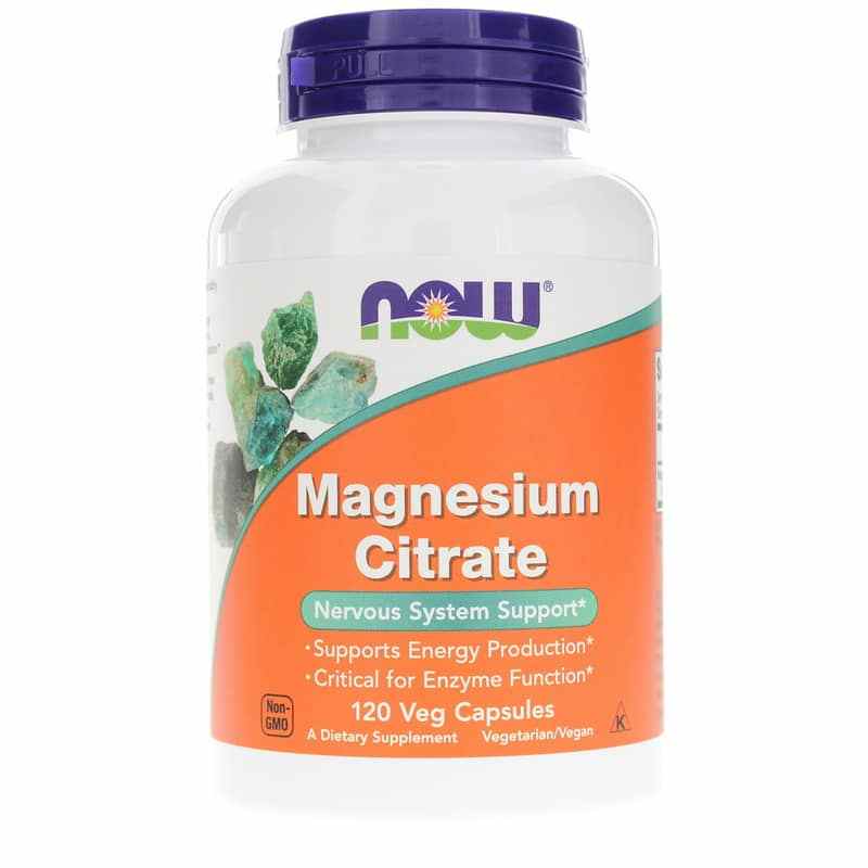 Magnesium Citrate Capsules, 120 Veg Capsules, by NOW Foods