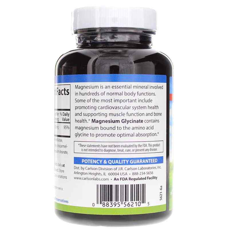 Magnesium Glycinate 400 Mg, 120 Tablets, by Carlson Labs, image #3