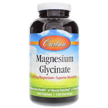 Magnesium Glycinate 400 Mg, 240 Tablets, by Carlson Labs