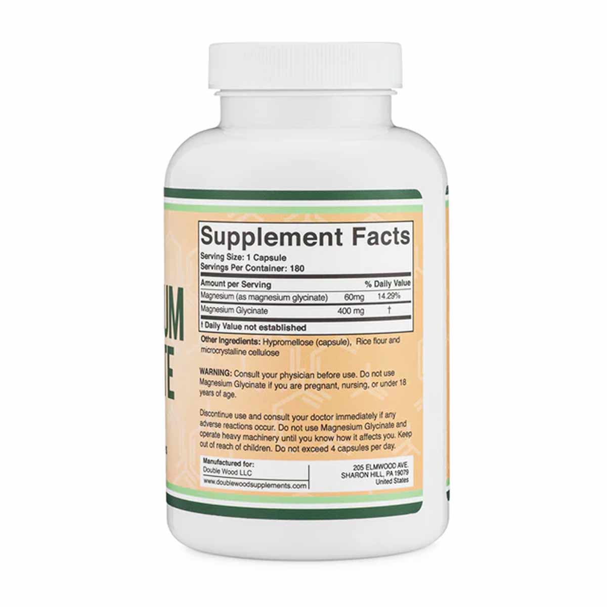 Magnesium Glycinate, by Double Wood Supplements