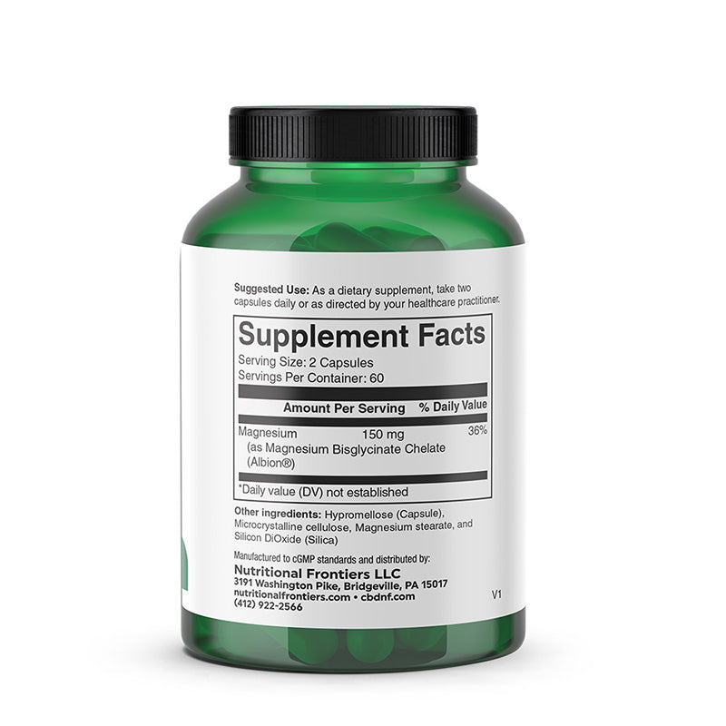 Magnesium Glycinate, 120 Veg Capsules, by Nutritional Frontiers, image #3