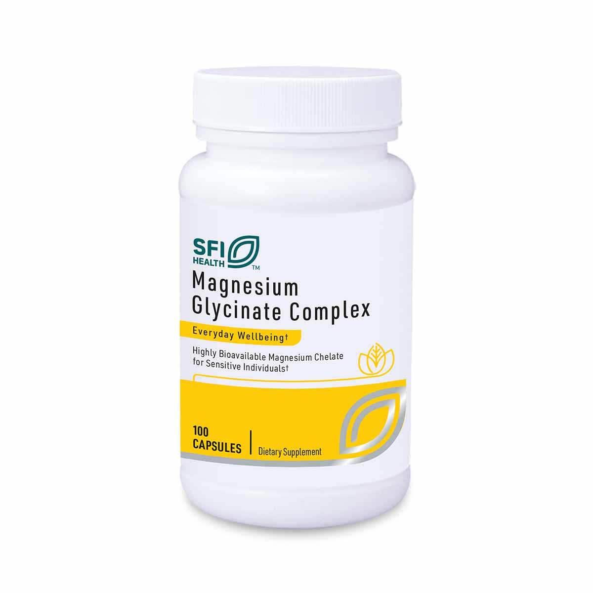 Magnesium Glycinate Complex, 100 Veg Capsules, by SFI Health