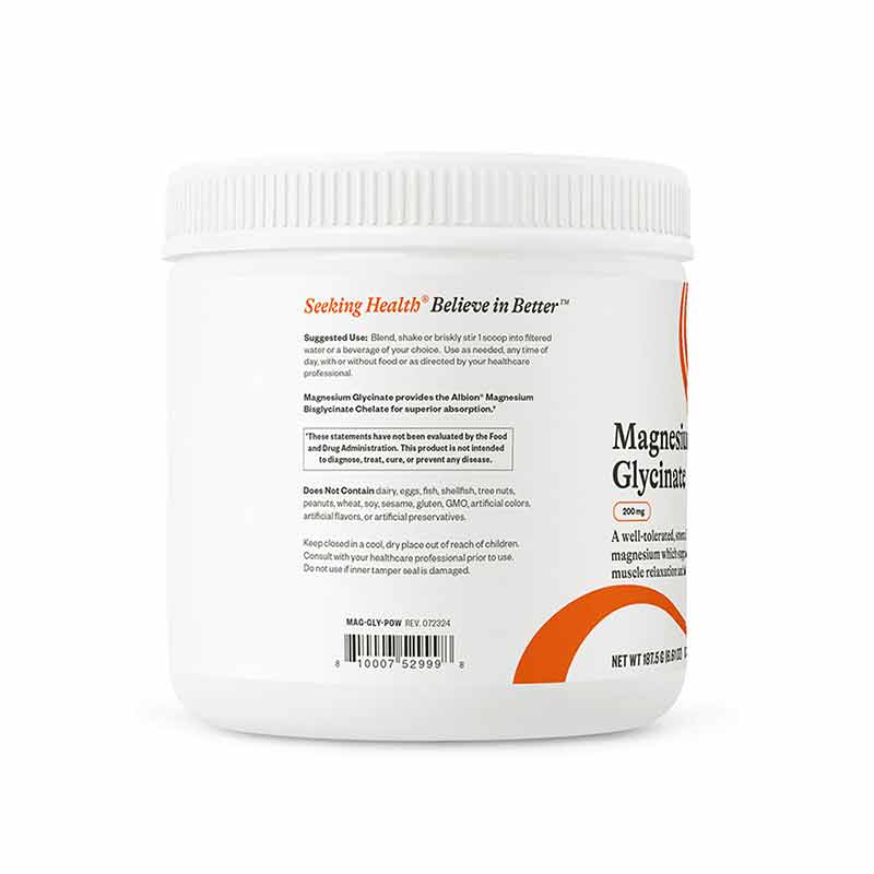 Magnesium Glycinate Powder 200 Mg, by Seeking Health, image #4