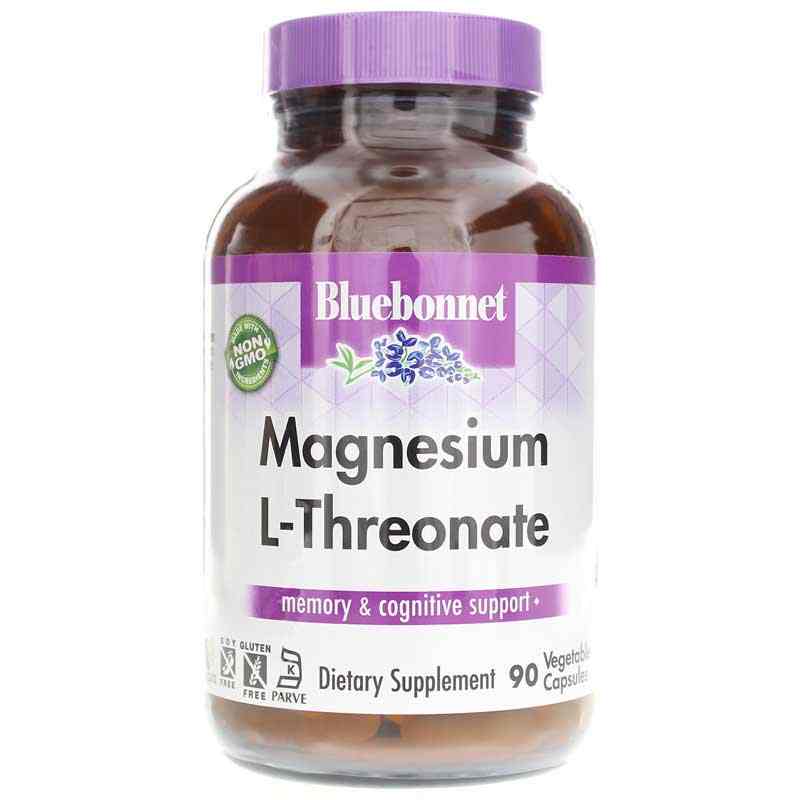 Magnesium L-Threonate, 90 Veg Capsules, by Bluebonnet