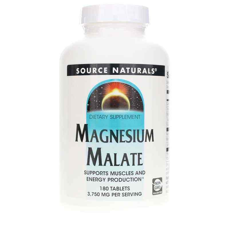 Magnesium Malate, 180 Tablets, by Source Naturals