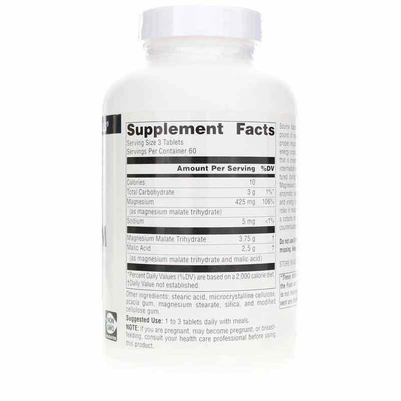 Magnesium Malate, 180 Tablets, by Source Naturals, image #2