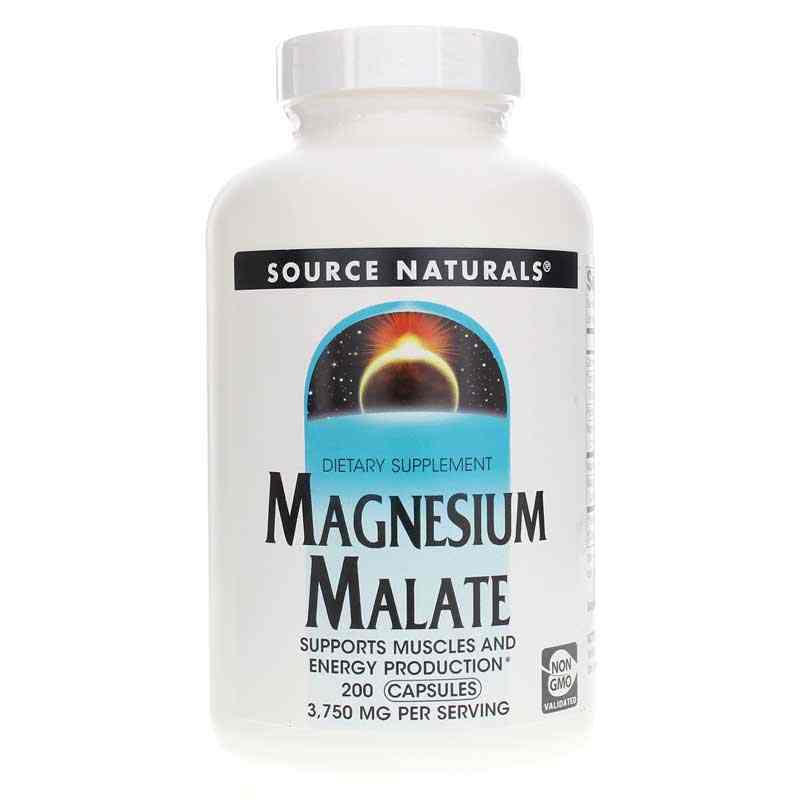 Magnesium Malate Capsules, 200 Capsules, by Source Naturals