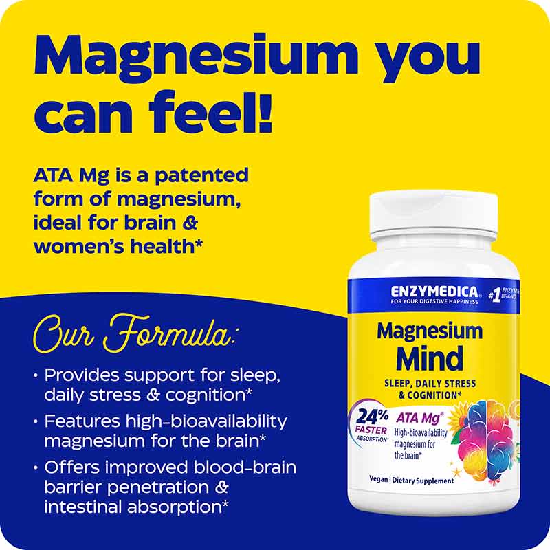 Magnesium Mind, 120 Capsules, by Enzymedica, image #3