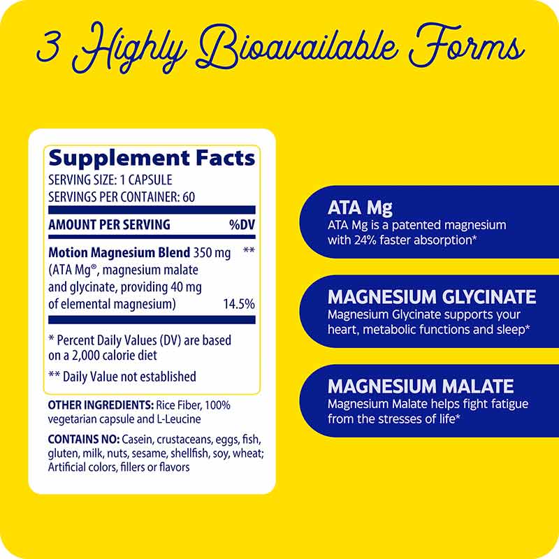Magnesium Motion, 60 Capsules, by Enzymedica, image #2