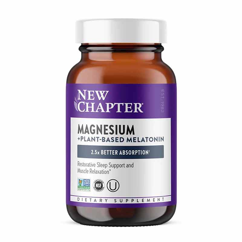 Magnesium + Plant Based Melatonin, by New Chapter