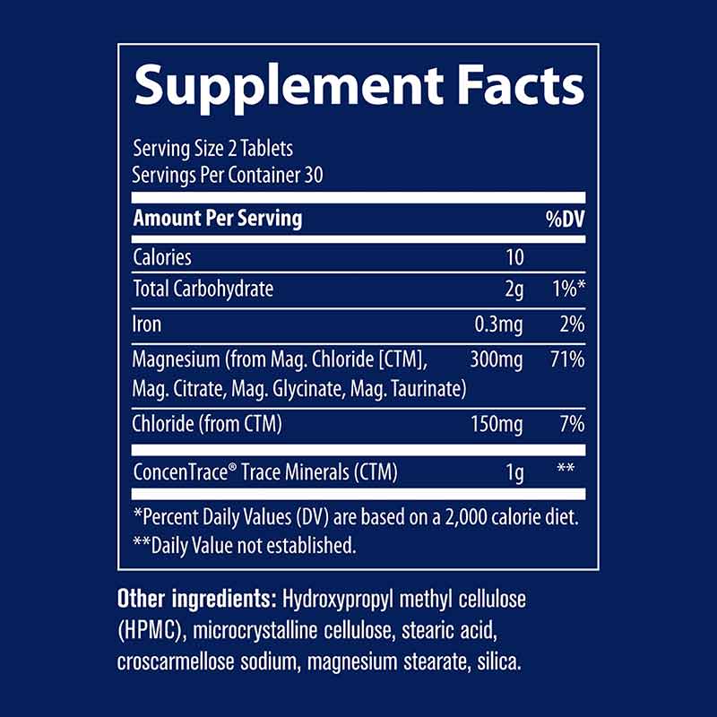Magnesium Tablets 300 Mg, 60 Tablets, by Trace Minerals Research, image #2